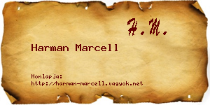 Harman Marcell névjegykártya
